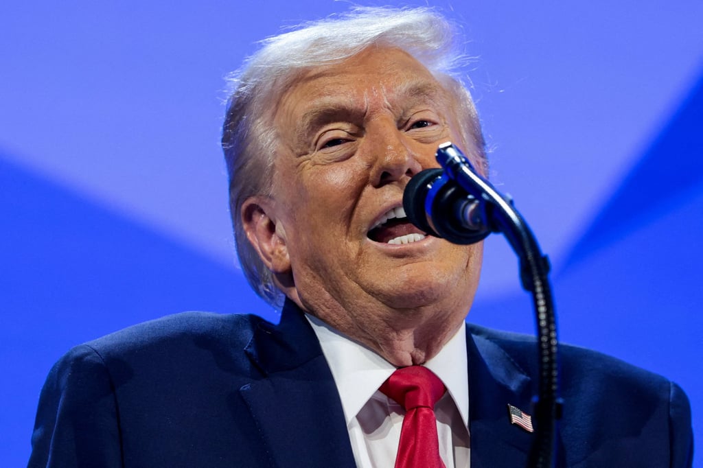 US President Donald Trump in Davos, Switzerland, on Wednesday. Photo: Reuters