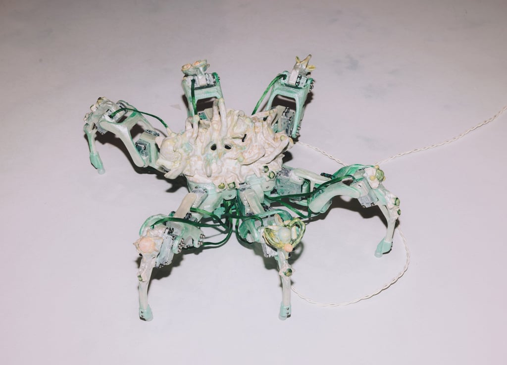 A kinetic spider with mechanical elements – part of Pavilion Procession. Photo: Jocelyn Tam