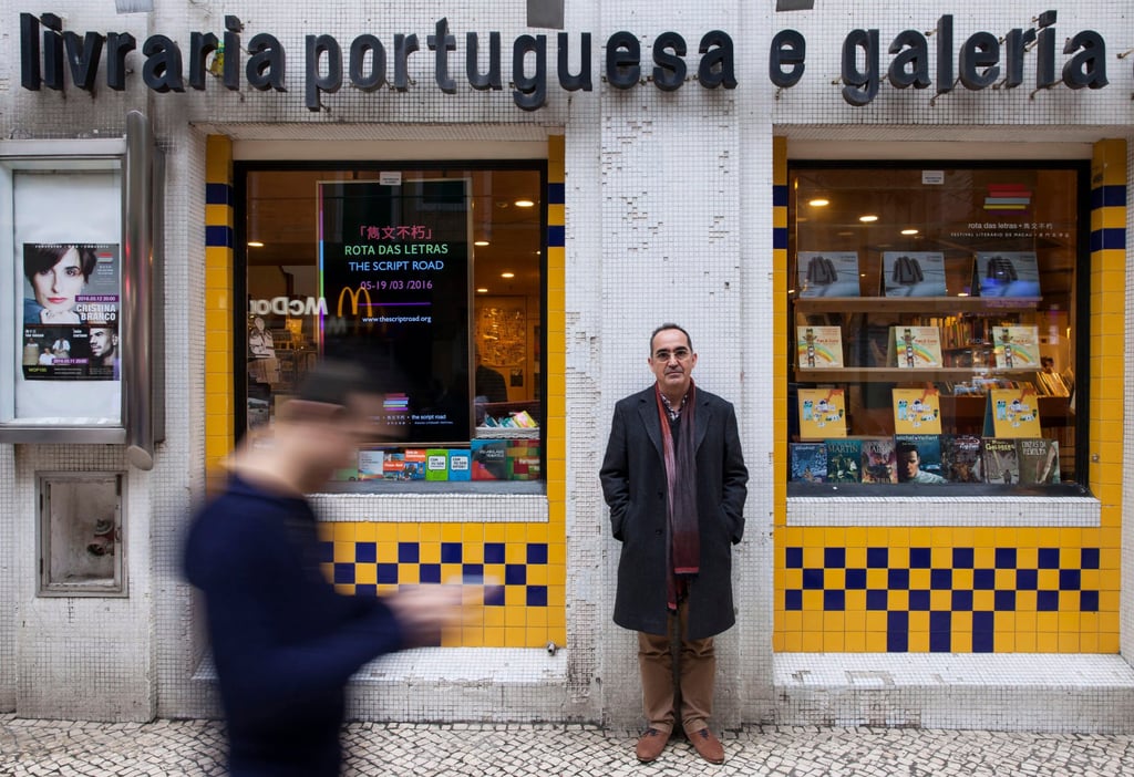 Ricardo Pinto at the Portuguese Bookshop (Livraria Portuguesa) in Macau. Photo: courtesy Ricardo Pinto