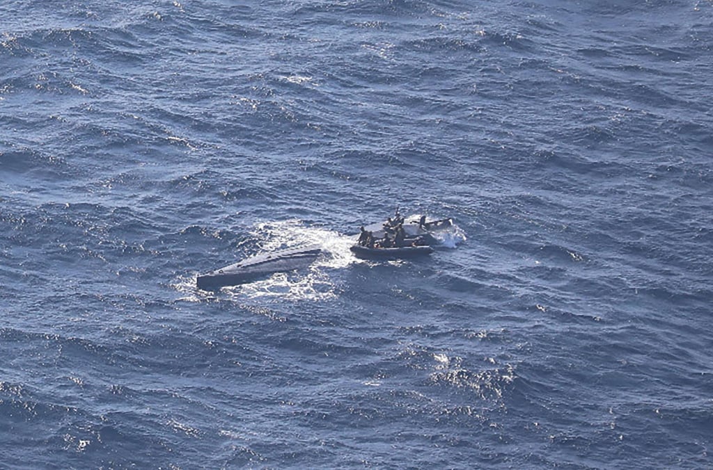 A semi-submersible craft carrying cocaine that was intercepted off the Azores archipelago by Portuguese authorities. Photo: Forca Aerea Portuguesa via AFP A semi-submersible craft carrying cocaine that was intercepted off the Azores archipelago by Portuguese authorities. Photo: Forca Aerea Portuguesa via AFP