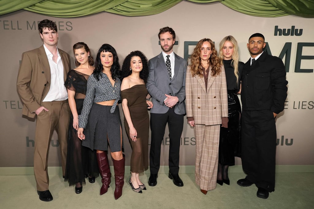 Spencer House, Catherine Missal, Sonia Mena, Alicia Crowder, Jackson White, Meaghan Oppenheimer, Grace Van Patten and Branden Cook are all involved in the show Tell Me Lies. Photo: AFP