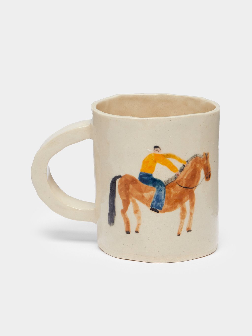 Liz Rowland hand-painted ceramic mug. Photo: Handout