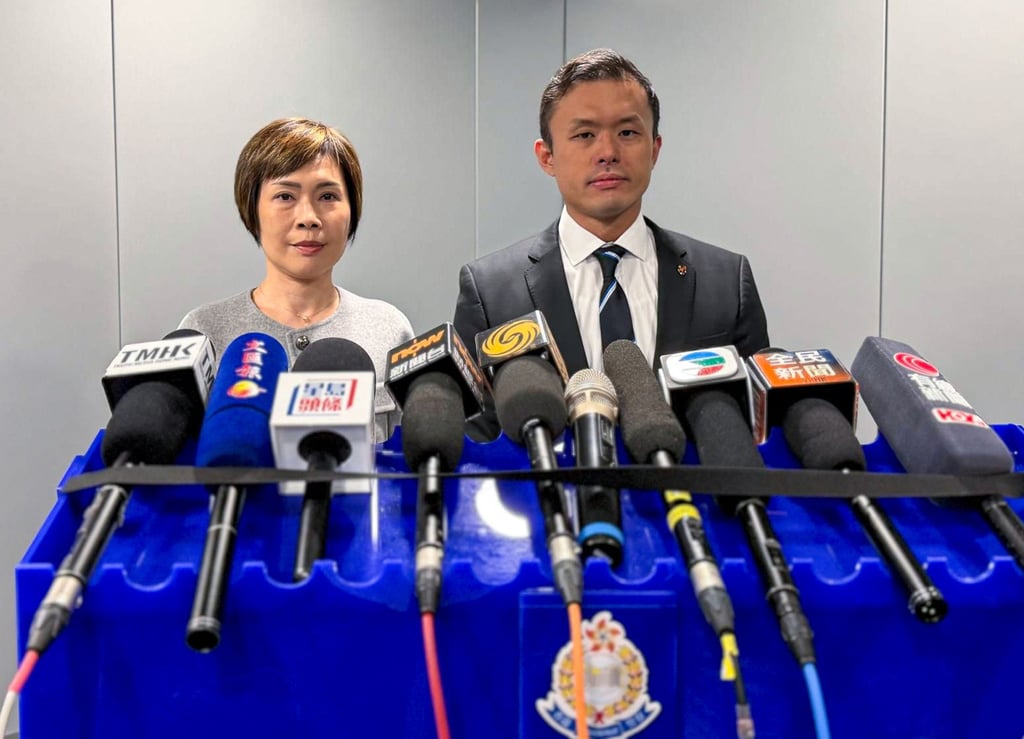 Selina Lau and Superintendent Charles Fung warn drivers to be wary. Photo: Handout Selina Lau and Superintendent Charles Fung warn drivers to be wary. Photo: Handout