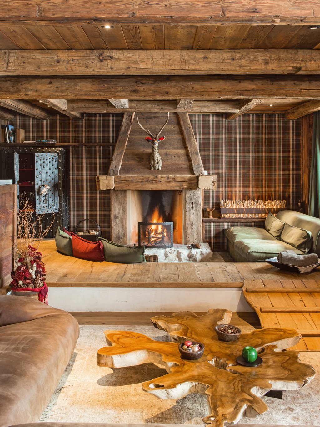 Firelit chalet warmth in Cortina d’Ampezzo. Photo: Handout