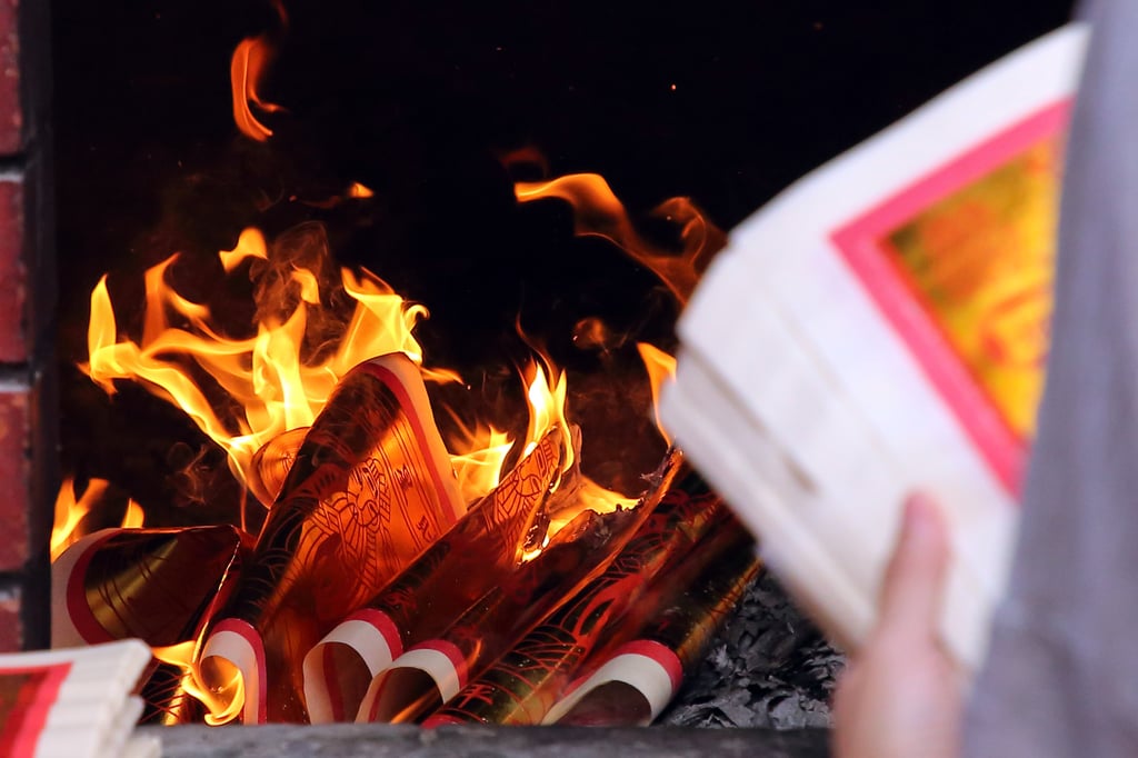 The printed paper offerings have been used for home worship or burned at ceremonies since the Tang dynasty. Photo: Getty Images