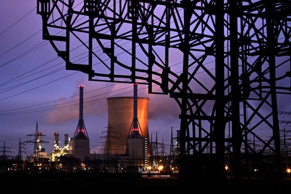 A gas-fired power plant and power pylons are seen in Lingen, western Germany, in January 2022. While criticising China for buying discounted Russian energy, European states have continued to import it. Photo: AFP A gas-fired power plant and power pylons are seen in Lingen, western Germany, in January 2022. While criticising China for buying discounted Russian energy, European states have continued to import it. Photo: AFP