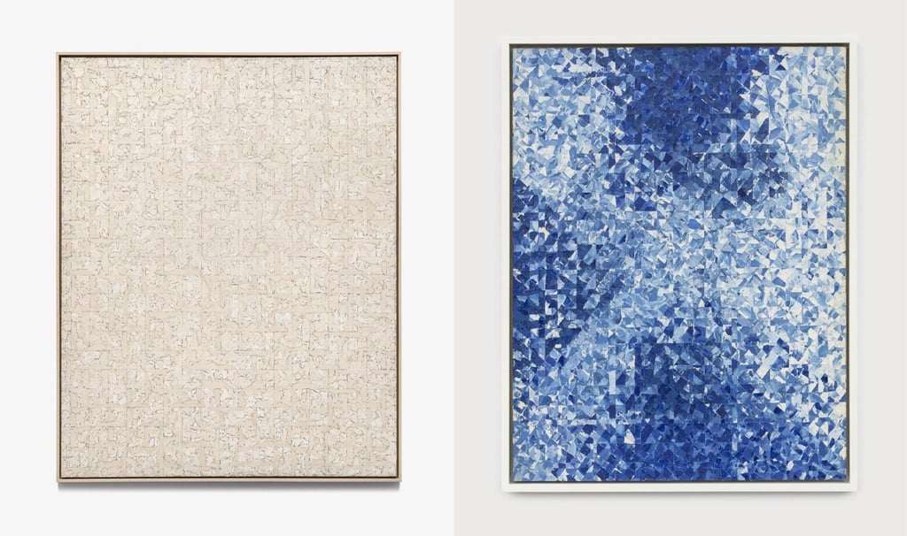 Chung Sang-hwa’s (from left) “Untitled 74-6” (1974) and “Untitled 87-11-10” (1987). Photo: courtesy of the artist and Gallery Hyundai