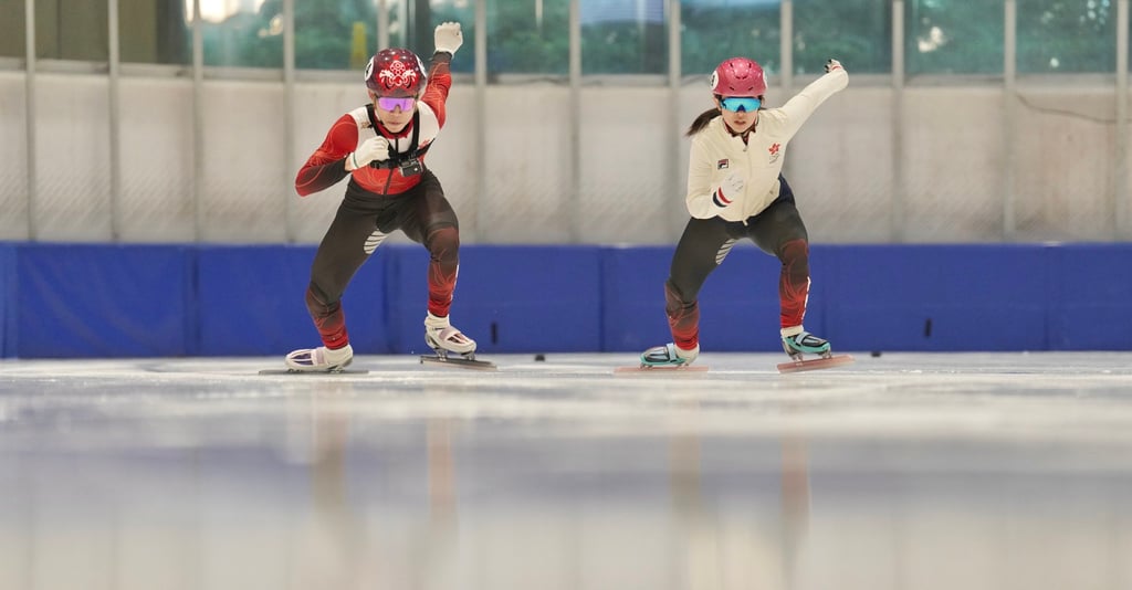 Darren Kwok (left) and Joey Lam will compete across three short-track events at the Games. Photo: Karma Lo