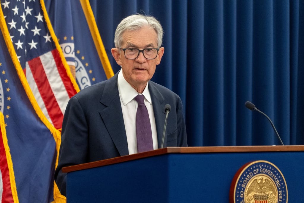 Federal Reserve chair Jerome Powell attends a press conference in Washington on Wednesday. Photo: Xinhua Federal Reserve chair Jerome Powell attends a press conference in Washington on Wednesday. Photo: Xinhua
