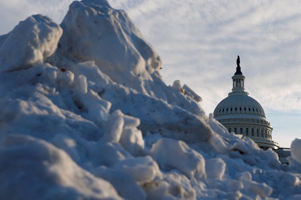 The US Capitol dome in snow-hit Washington. Photo: Reuters