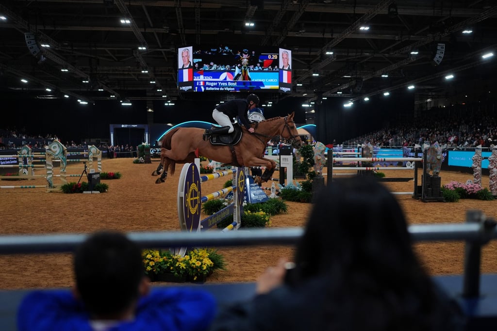 Roger-Yves Bost on Ballerine du Vilpion in Saturday’s Cathay Cargo Reach For the Skies Stakes. Photo: Elson Li Roger-Yves Bost on Ballerine du Vilpion in Saturday’s Cathay Cargo Reach For the Skies Stakes. Photo: Elson Li