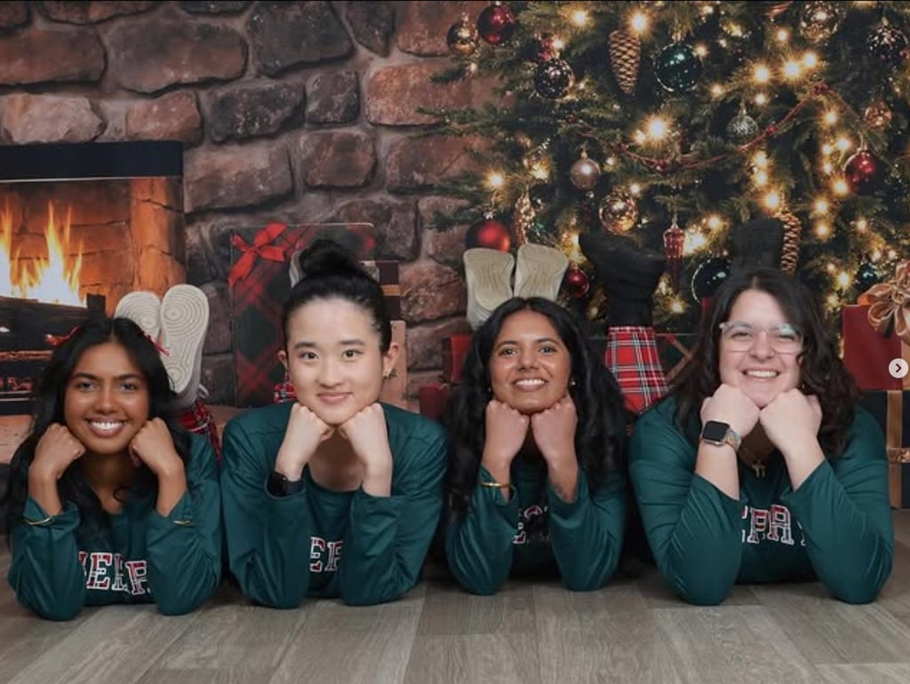 Zhu, second from left, whose father is from Zhejiang province and mother from Guizhou, was raised in New Jersey after her father moved to the US for his studies. Photo: Instagram