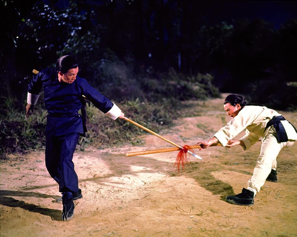 Lau Kar-leung (left) and Gordon Liu in a still from Challenge of the Masters (1976). Photo: Shaw Brothers