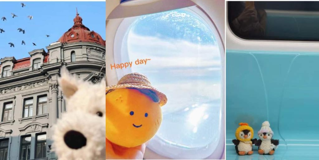 Some so-called doll mummies even take their “children” on holiday and post photographs of them online, like those above. Photo: RedNote