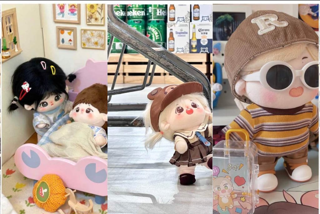 Some beloved dolls are photographed in different “real” situations. Photo: RedNote