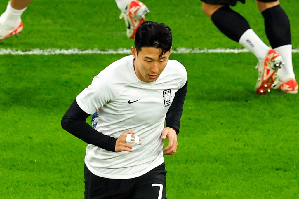 South Korea’s Son Heung-min ahead of the semi-final against Jordan at the 2023 Asian Cup. Photo: AFP
