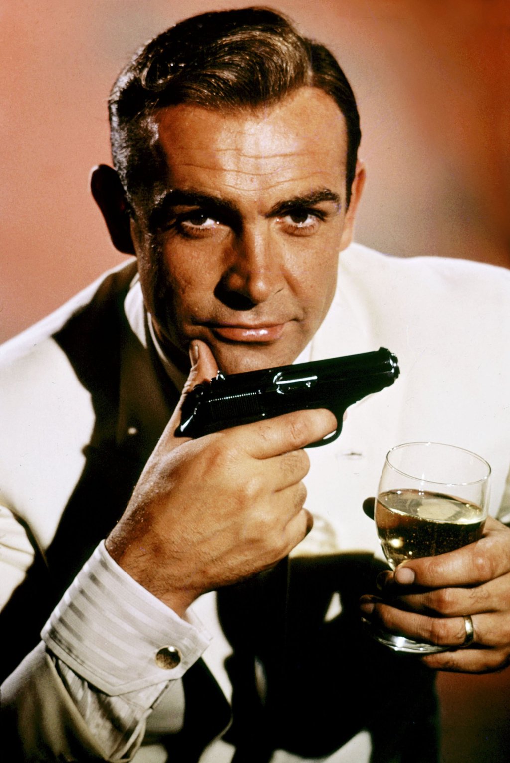 Sean Connery as James Bond. The fictional British secret agent famously enjoys martinis “shaken, not stirred”.