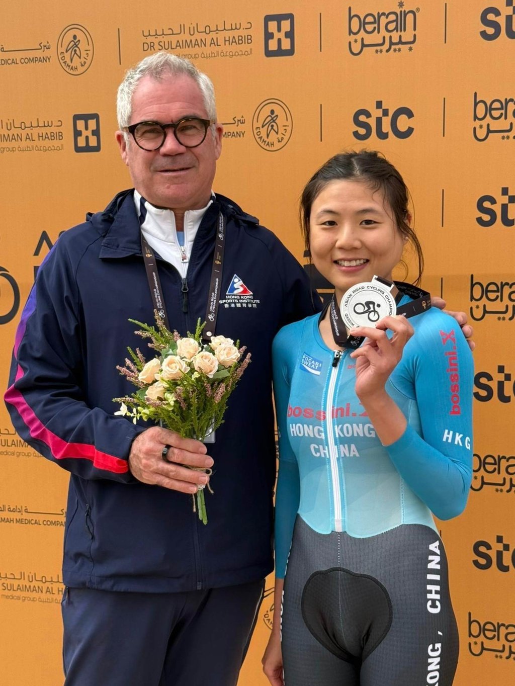 Hong Kong head coach Herve Dagorne was happy with Chloe Leung’s showing. Photo: Handout Hong Kong head coach Herve Dagorne was happy with Chloe Leung’s showing. Photo: Handout
