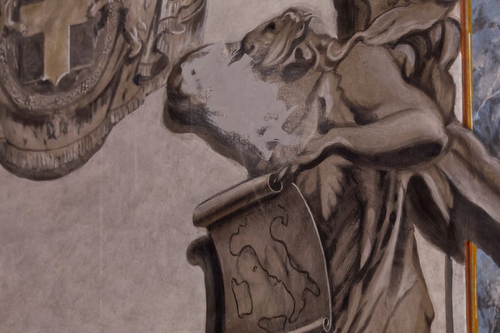 The angel after it was painted over. Photo: Reuters