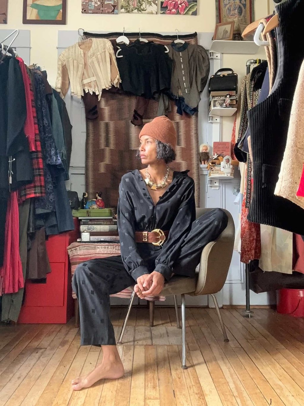 Stephanie Cavalli in her vintage store, La Garçonne. Photo: @la_garconne_boutique/Instagram