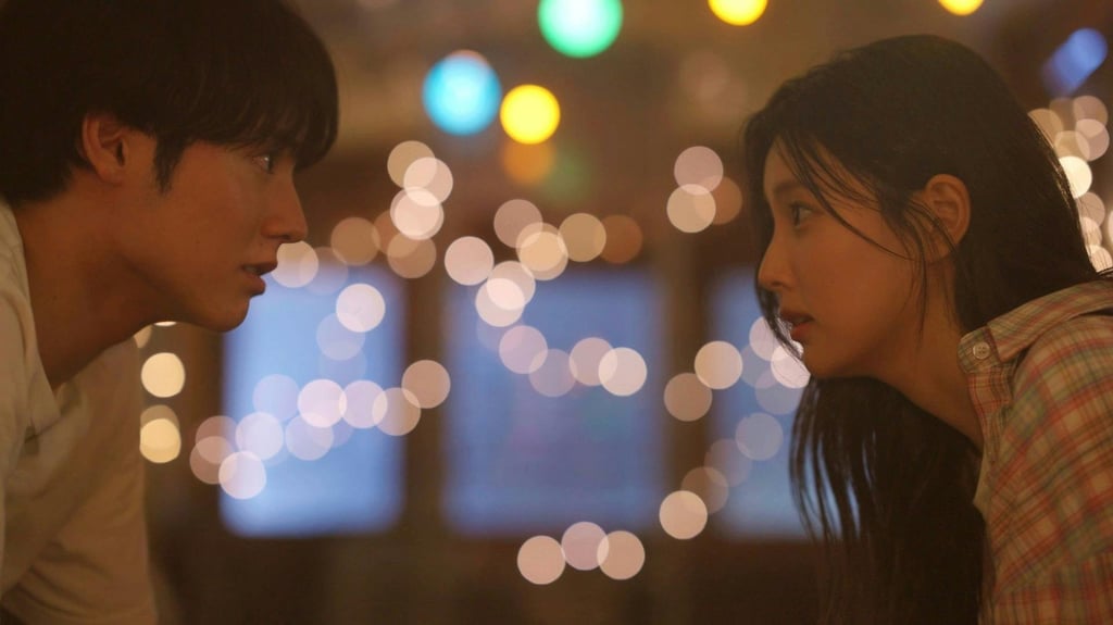 Japanese actor Eiji Akaso (left) and Korean actress Kang Hye-won in a still from Gimbap and Onigiri. Photo: courtesy of TV Tokyo