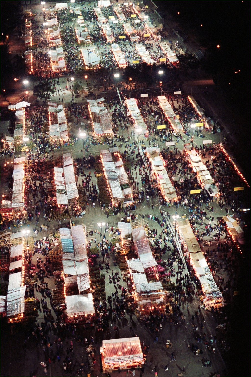 The 1993 Victoria Park flower market takes up the space of six football pitches. Photo: SCMP Archives
