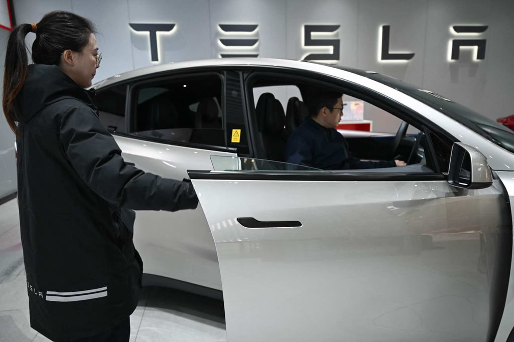 Tesla rolled out its Full Self-Driving navigation software in mainland China in February last year. Photo: AFP
