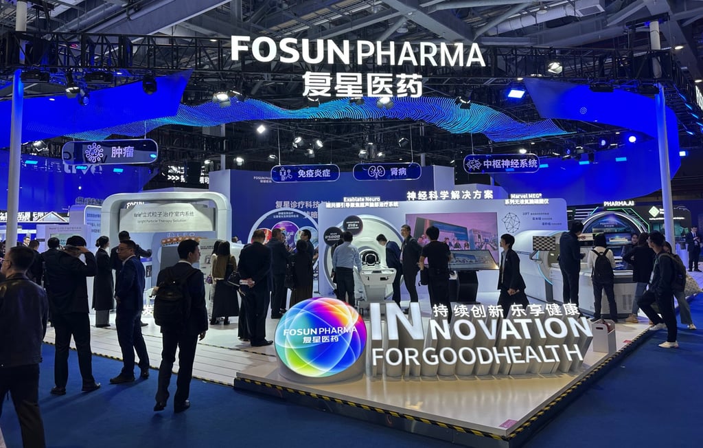 The Fosun Pharma pavilion at the China International Import Expo, November 6, 2026. Photo: Daniel Ren