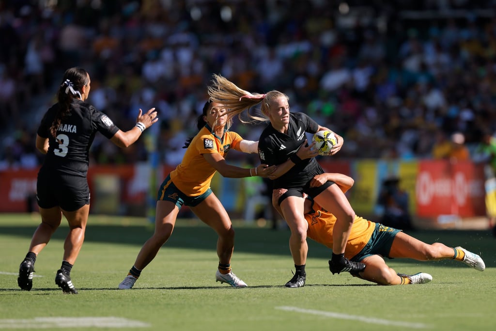New Zealand’s Jorja Miller (with ball) was outstanding in the final and over the tournament. Photo: EPA New Zealand’s Jorja Miller (with ball) was outstanding in the final and over the tournament. Photo: EPA
