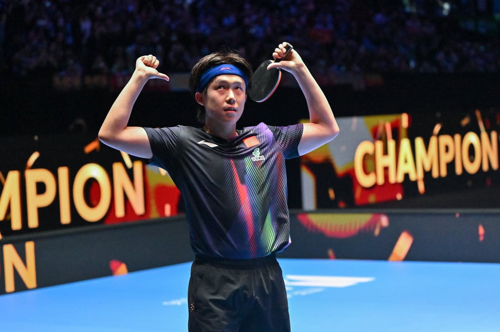 Defending champion Wang Chuqin beat Tomokazu Harimoto to claim back-to-back Asian Cup titles. Photo: Xinhua