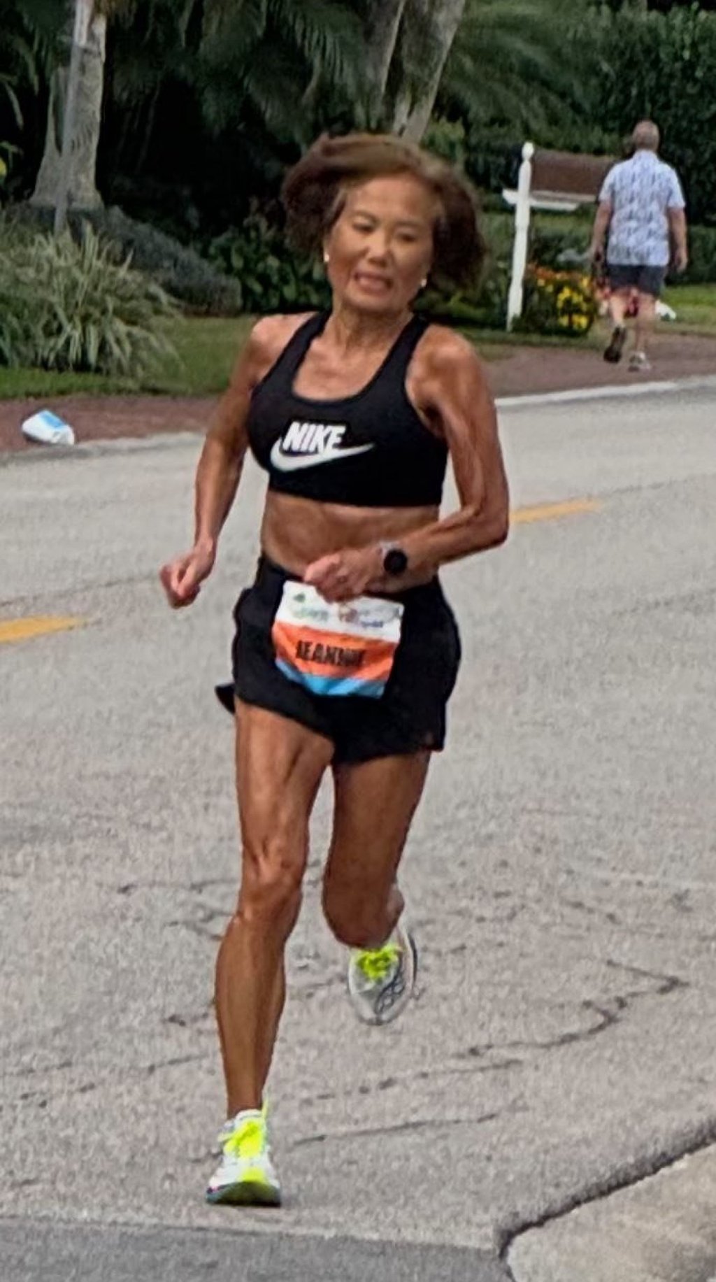 Jeannie Rice runs during a half-marathon in Naples, Florida, on January 18, 2026. The 77-year-old completed the race in 1:43:13, taking first place among the three competitors in the women’s 75- to 79-year-old age group. Photo: Facebook/jeannie.k.rice Jeannie Rice runs during a half-marathon in Naples, Florida, on January 18, 2026. The 77-year-old completed the race in 1:43:13, taking first place among the three competitors in the women’s 75- to 79-year-old age group. Photo: Facebook/jeannie.k.rice