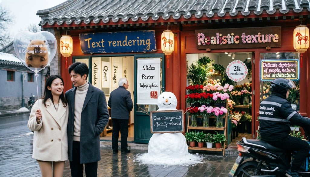 Alibaba says its Qwen-Image-2.0, with a lightweight architecture for faster generation, performs better than Google’s Nano Banana Pro when rendering Chinese characters. Photo: Handout