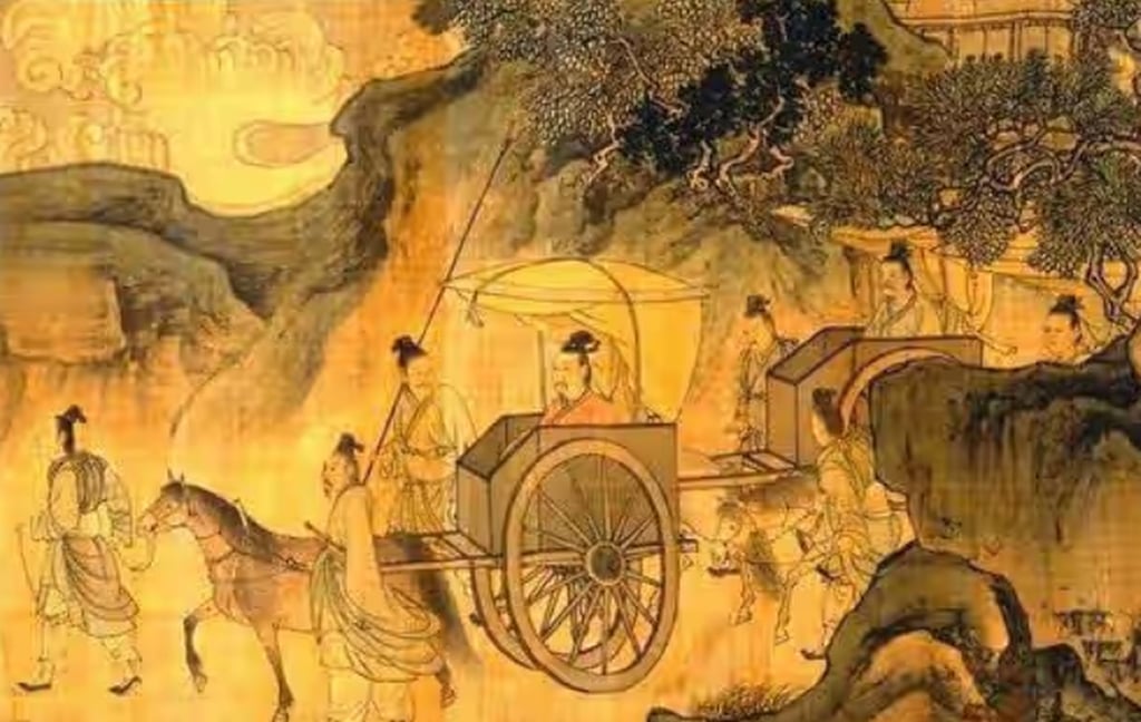 During ancient times a horse and cart, above, would be used to make the annual pilgrimage. Photo: zhihu During ancient times a horse and cart, above, would be used to make the annual pilgrimage. Photo: zhihu