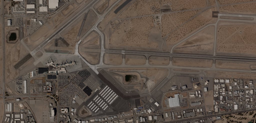 A satellite image of El Paso International Airport. Photo: Planet Labs PBC via Reuters