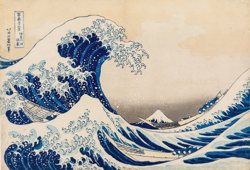 The Great Wave off Kanagawa is a woodblock print by Japanese ukiyo-e artist Katsushika Hokusai. Photo: Minneapolis Institute of Art