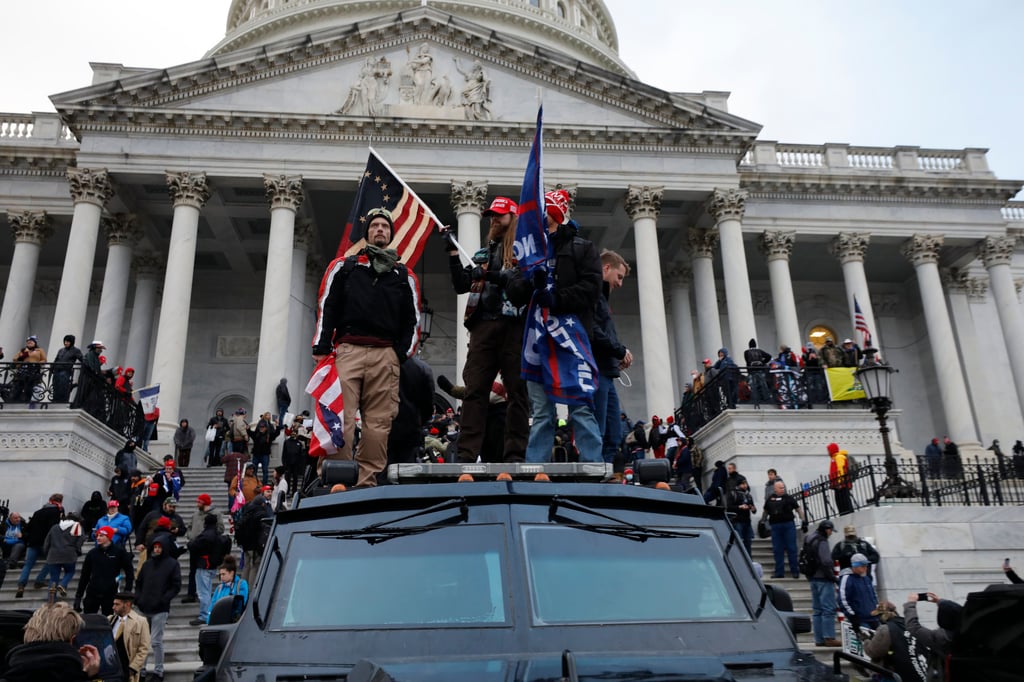 Supporters of US President Donald Trump riot at the US Capitol in Washington on January 6, 2021. Photo: TNS Supporters of US President Donald Trump riot at the US Capitol in Washington on January 6, 2021. Photo: TNS