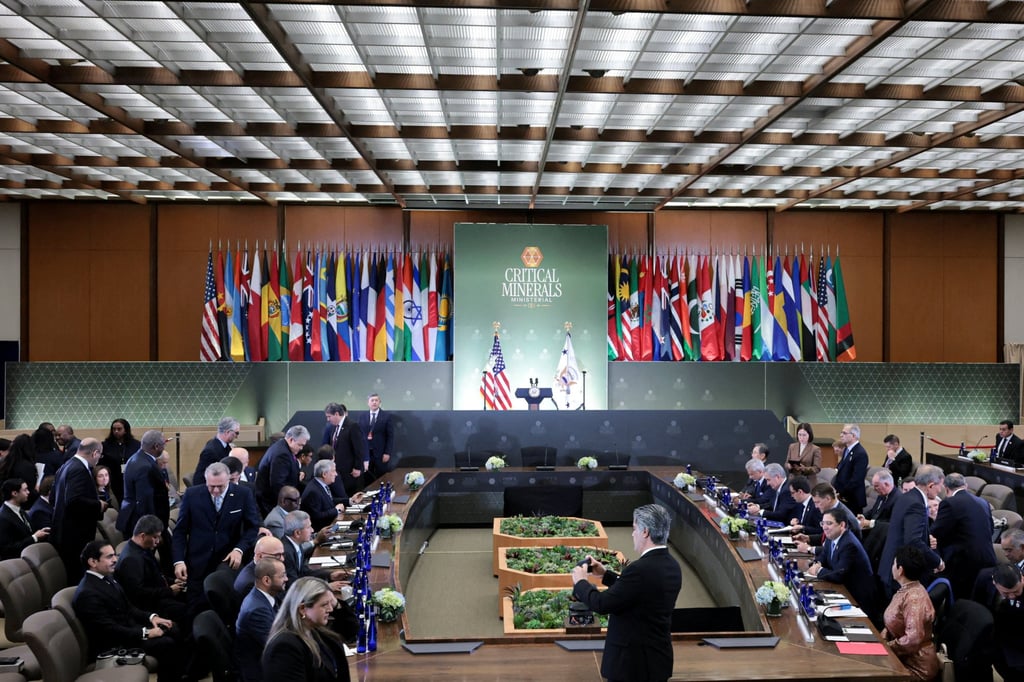 Attendees gather during the Critical Minerals Ministerial meeting at the State Department in Washington on February 4. Photo: Reuters Attendees gather during the Critical Minerals Ministerial meeting at the State Department in Washington on February 4. Photo: Reuters