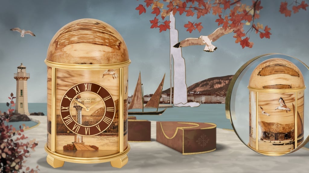 Patek Philippe ref. 21000M-001 Geneva Harbor dome table clock. Photo: Handout Patek Philippe ref. 21000M-001 Geneva Harbor dome table clock. Photo: Handout