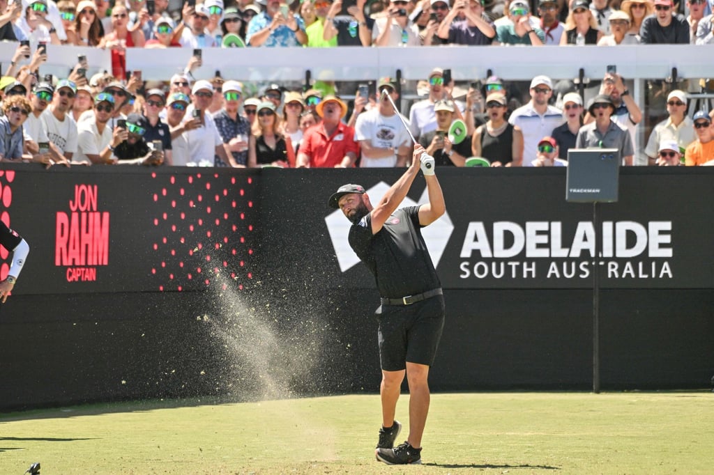 Jon Rahm plays a shot during the final round at The Grange Golf Club. Photo: AFP Jon Rahm plays a shot during the final round at The Grange Golf Club. Photo: AFP