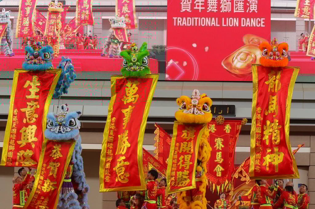 Lion dancers perform at the Chinese New Year Variety Show at Sha Tin Racecourse last year. Photo: Kenneth Chan