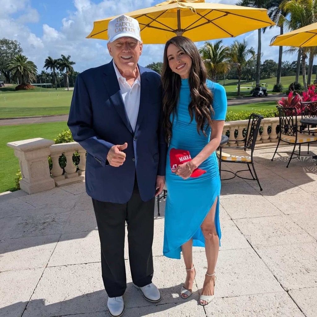 Donald Trump and Gerelyn Gilbert-Soto at the Trump International Golf Club in Palm Beach. Photo: @omggerelyn/Instagram