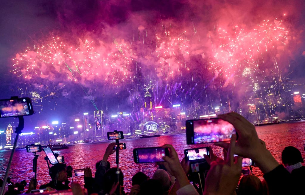 The stunning display ran for 23 minutes. Photo: Jonathan Wong