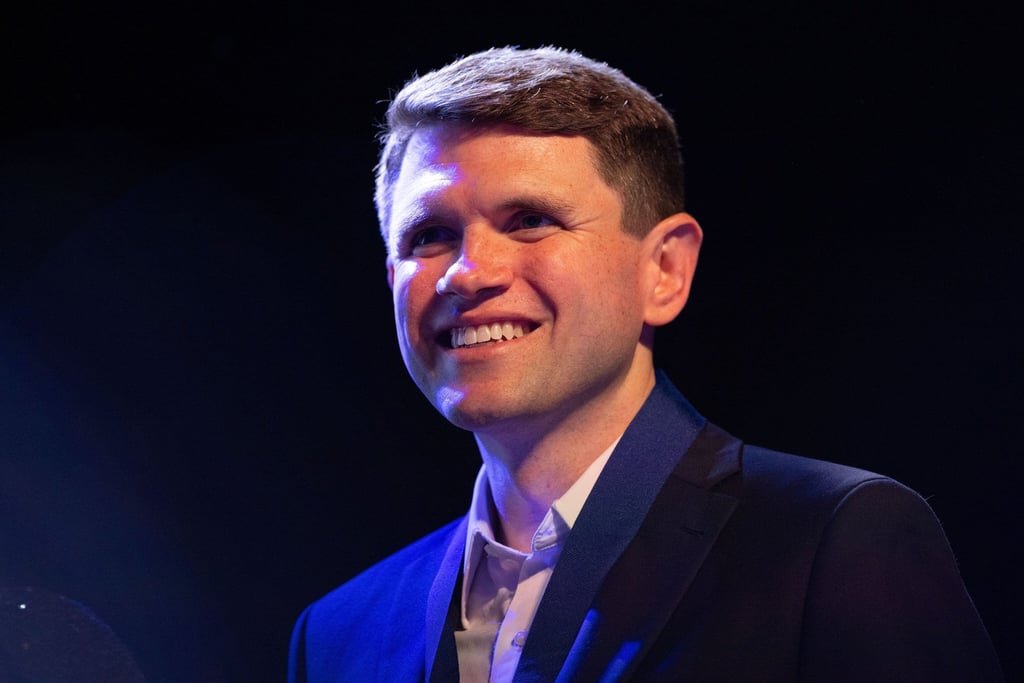 Texas state congressman James Talarico appears in Dallas in November 2025. Photo: TNS