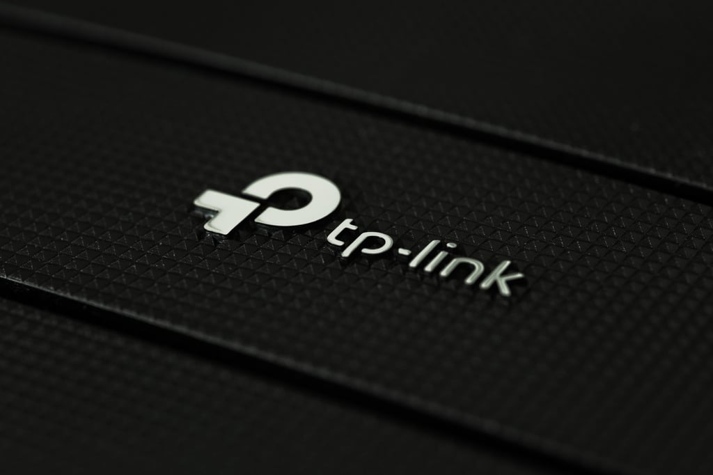 The TP-Link logo is seen on a wireless router. Photo: Shutterstock The TP-Link logo is seen on a wireless router. Photo: Shutterstock