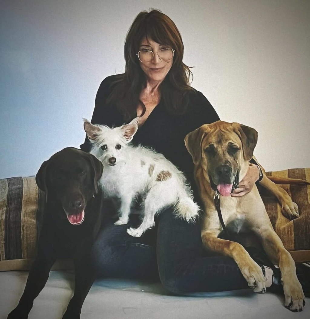 Katey Sagal with her “furry family”. Photo: @kateysagal/Instagram