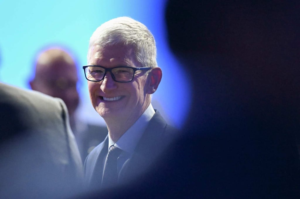 At a recent meeting with employees this month, Apple CEO Tim Cook hinted that the company would be pushing hard into AI devices. Photo: AFP At a recent meeting with employees this month, Apple CEO Tim Cook hinted that the company would be pushing hard into AI devices. Photo: AFP