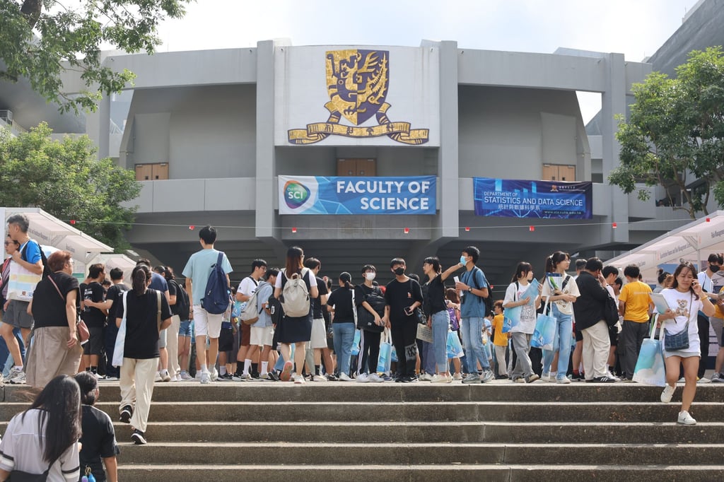 Prospective students at Chinese University of Hong Kong’s information day at the CUHK campus in Sha Tin in October 2025. Photo: Edmond So Prospective students at Chinese University of Hong Kong’s information day at the CUHK campus in Sha Tin in October 2025. Photo: Edmond So
