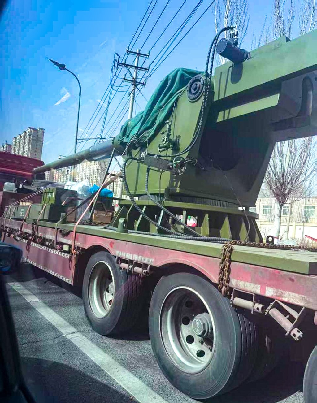 The weapon was spotted last year being transported by road. Photo: Handout