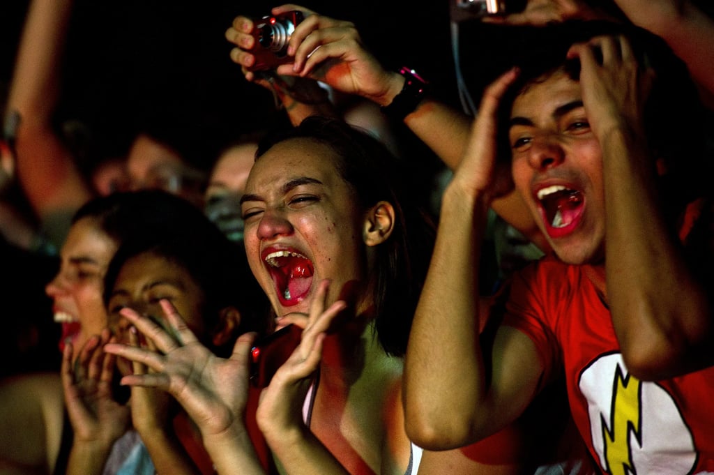 Brazilian K-pop fans scream during the Sao Paulo stop of a promotional K-culture world tour in 2011. Photo: AFP