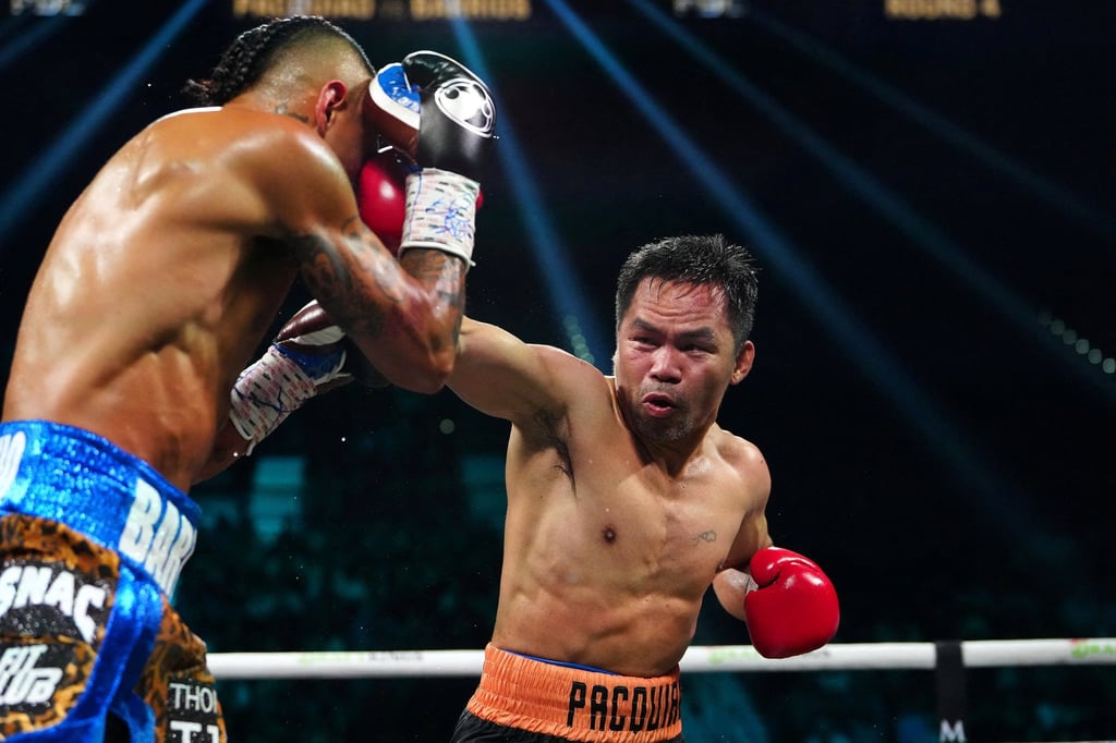 Manny Pacquiao returned to the ring last year to fight Mario Barrios. Photo: Reuters Manny Pacquiao returned to the ring last year to fight Mario Barrios. Photo: Reuters